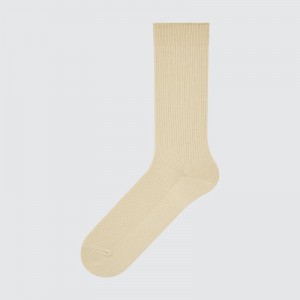 Beige Uniqlo Colorful 50 Men Socks | 2786860