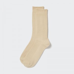 Beige Uniqlo Colorful 50 Men Socks | 3746732