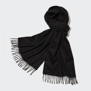 Black Uniqlo Cashmere Women Scarves | 9858075