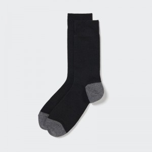 Black Uniqlo Color Block Men Socks | 4495387