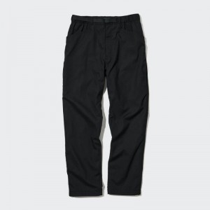 Black Uniqlo Heattech Warm Lined Men Pants | 5063068
