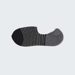 Black Uniqlo Striped Low Cut Men Socks | 4509548