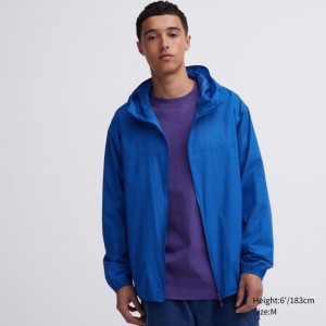 Blue Uniqlo Pocketable Uv Protection 3d Cut Men Parka | 5671766