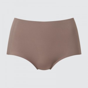 Brown Uniqlo AIRism Ultra Seamless High-Rise Women Briefs | 8578239