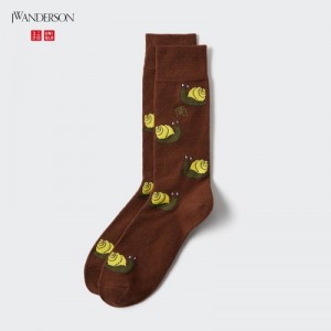 Brown Uniqlo HEATTECH Anti-Odor Women Socks | 4756265