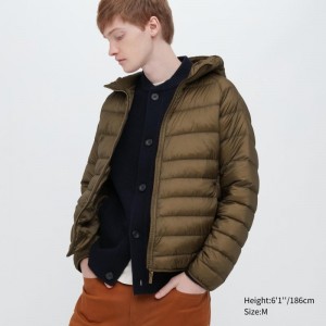 Brown Uniqlo Ultra Light Down 3d Cut Men Parka | 3816147