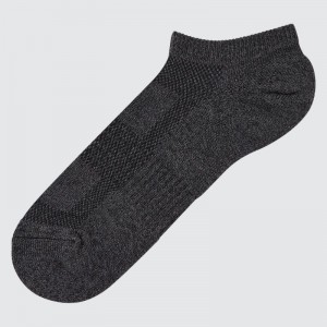 Grey Uniqlo Pile Mesh Short Men Socks | 9451339
