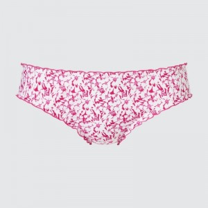Pink Uniqlo Frilled Mid-Rise Women Briefs | 7763434