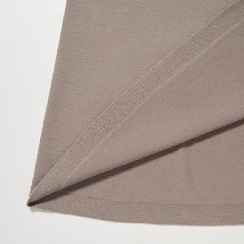 Beige Uniqlo 3D Knit Souffle Yarn Women Skirts | 8599965