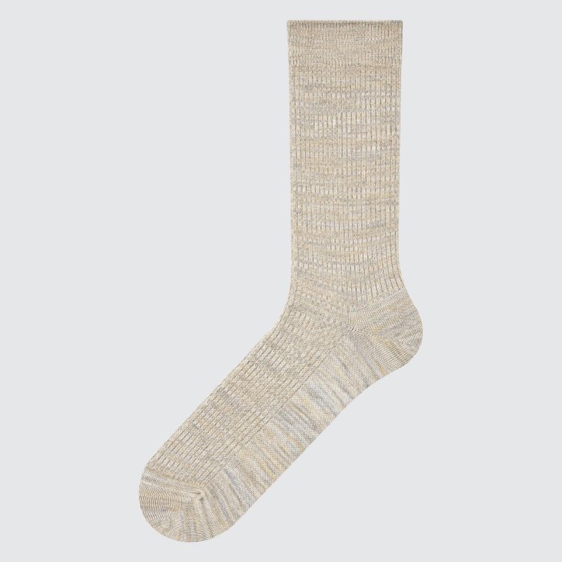 Beige Uniqlo Colorful 50 Men Socks | 1550055