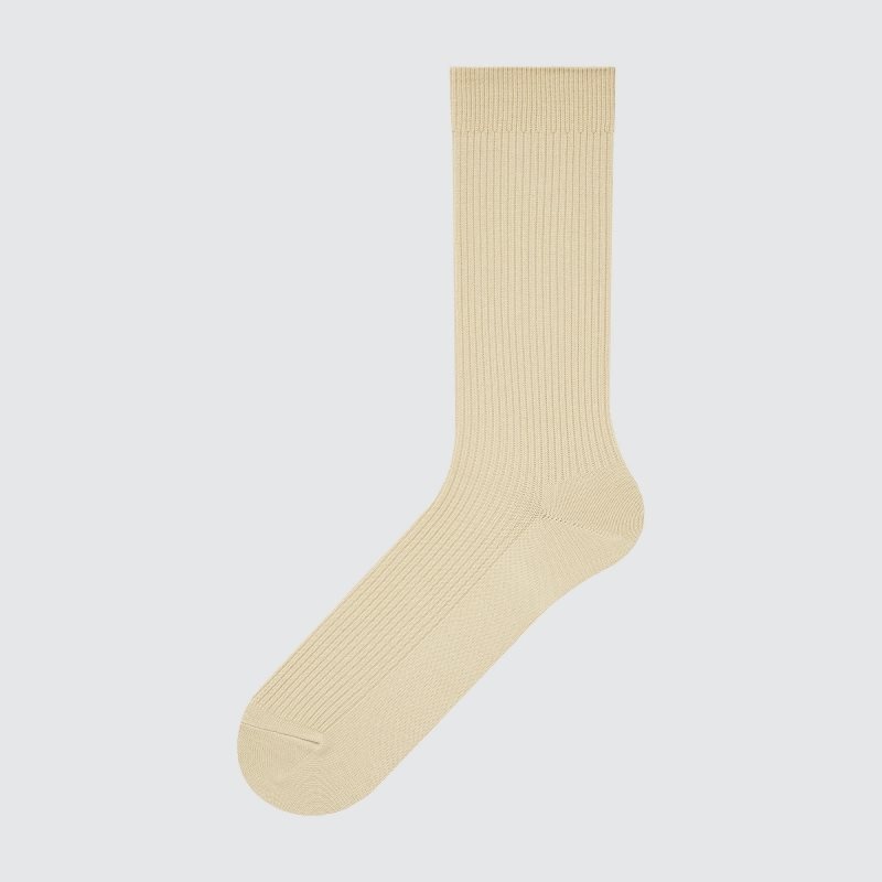 Beige Uniqlo Colorful 50 Men Socks | 2786860