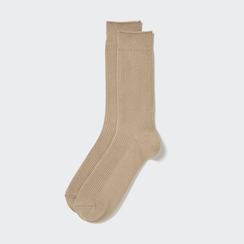 Beige Uniqlo Colorful 50 Men Socks | 3965988