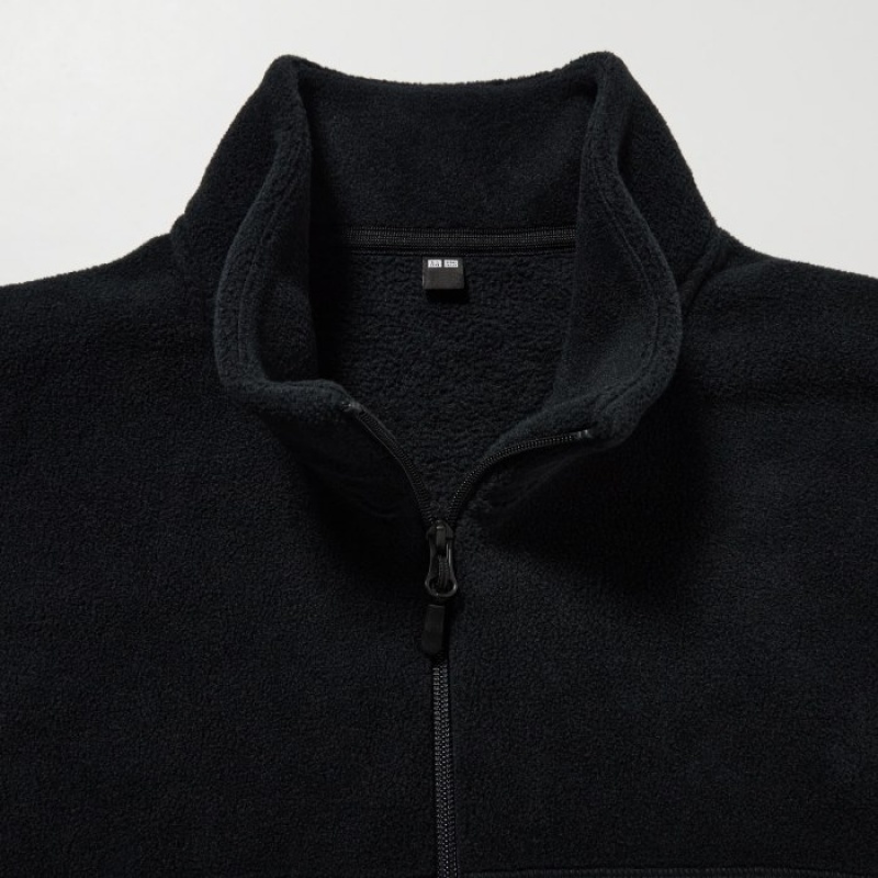 Beige Uniqlo Fleece Full-Zip Women Jackets | 4166153