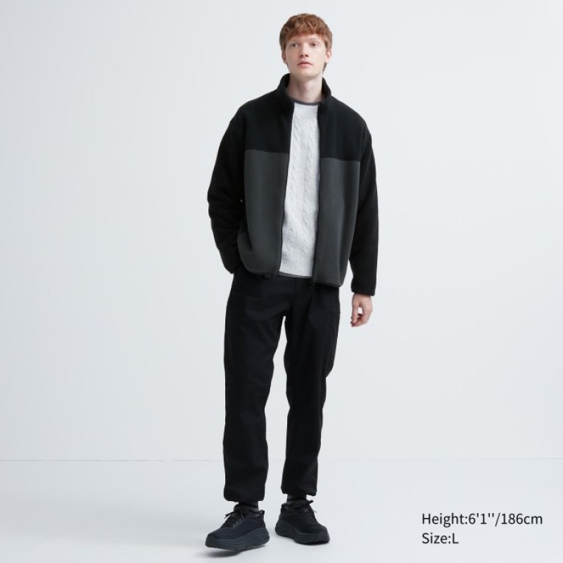 Beige Uniqlo Fleece Full-Zip Women Jackets | 4166153