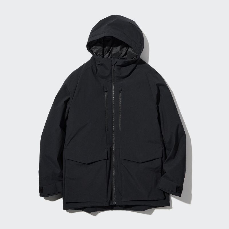 Beige Uniqlo Hybrid Down 3d Cut Men Parka | 9140060