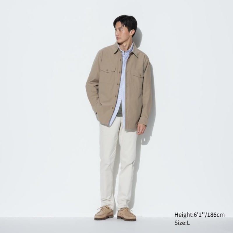Beige Uniqlo Jersey Women Shirts | 3849927
