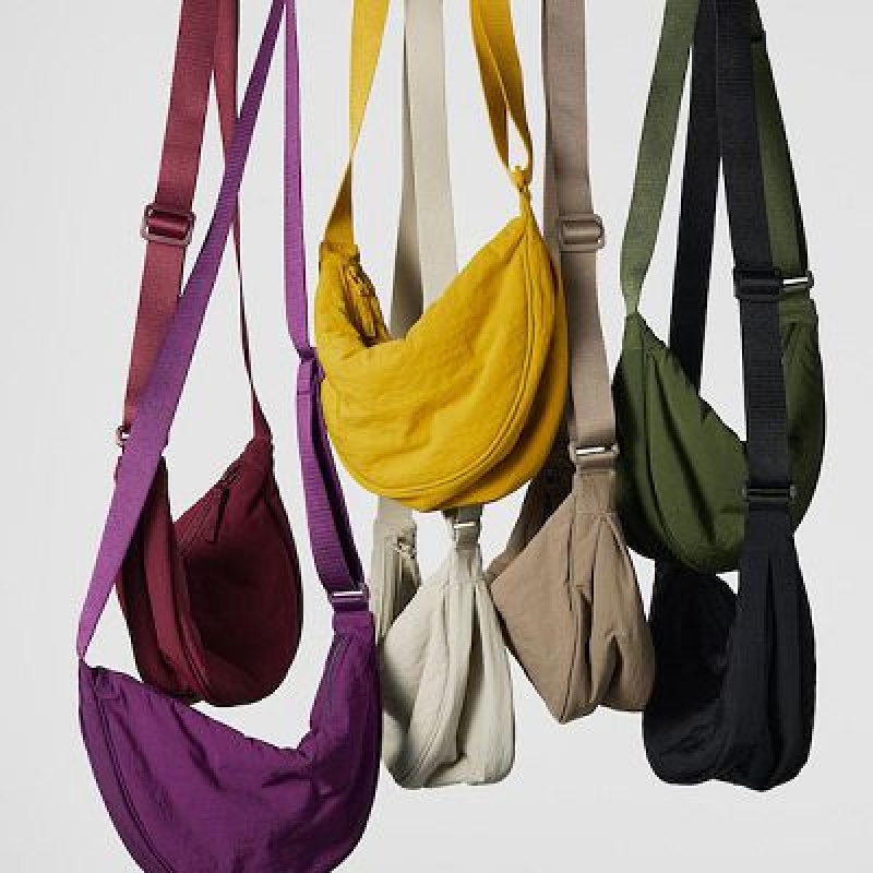 Beige Uniqlo Round Mini Women Crossbody Bags | 4496668