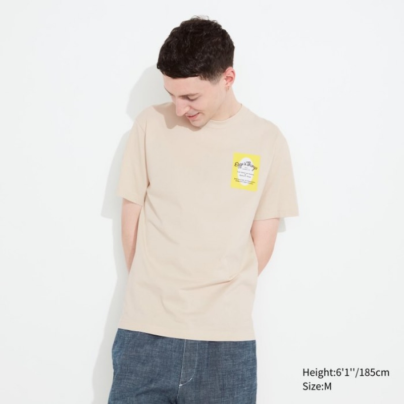 Beige Uniqlo The Brands Hawaii UT Short-Sleeve Eggs 'n Things Women T Shirts | 5215930