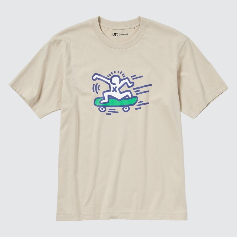 Beige Uniqlo Ut Archive Ut Short Sleeve Graphic Keith Haring Men T Shirts | 973852