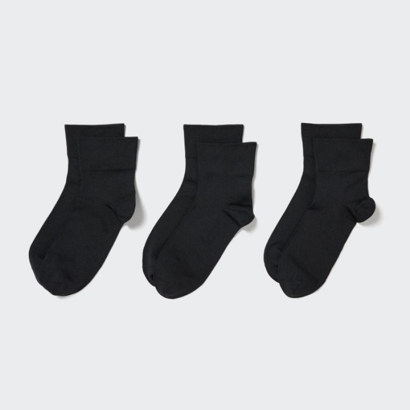 Black Uniqlo 3 Pack Women Socks | 5406618