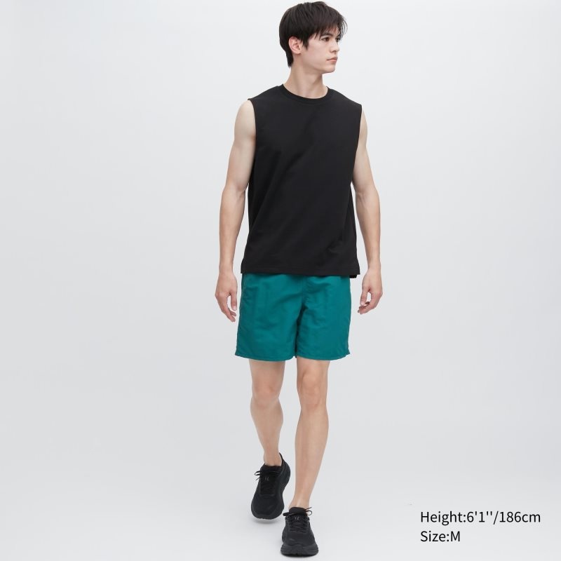 Black Uniqlo Airism Cotton Sleeveless Men Tank Top | 7166025