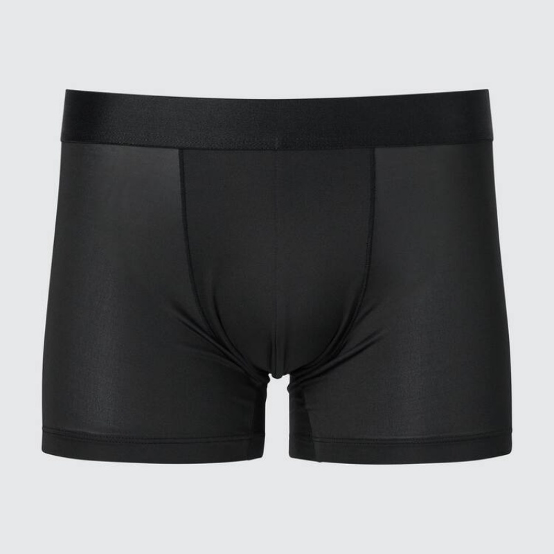 Black Uniqlo Airism Low Rise Boxers Men Underwear | 1562566