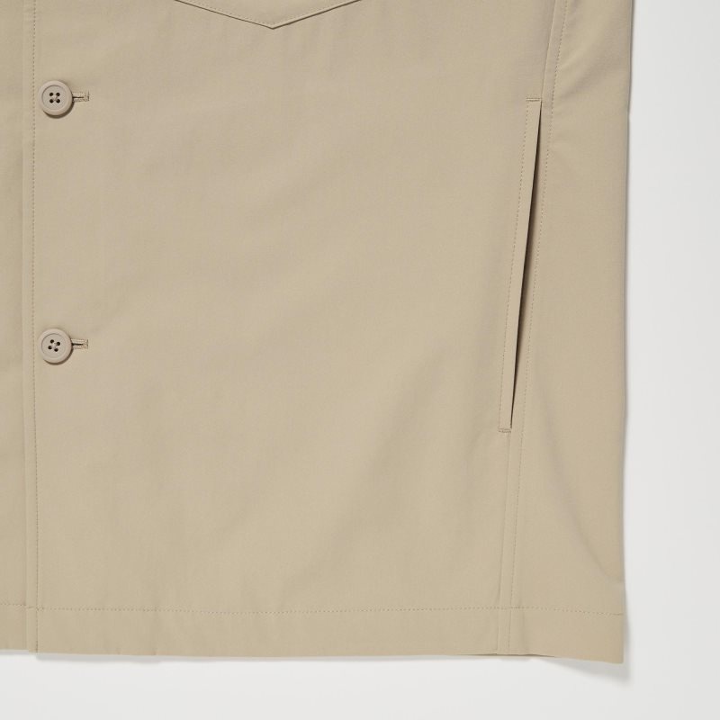 Black Uniqlo Airsense Shirt Ultra Light Shirt Men Jackets | 4694414