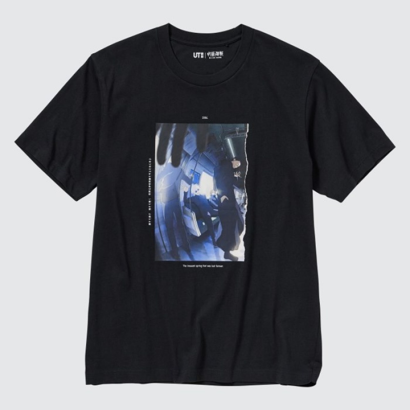 Black Uniqlo Anime JUJUTSU KAISEN Season 2 UT Short-Sleeve Women T Shirts | 2826482