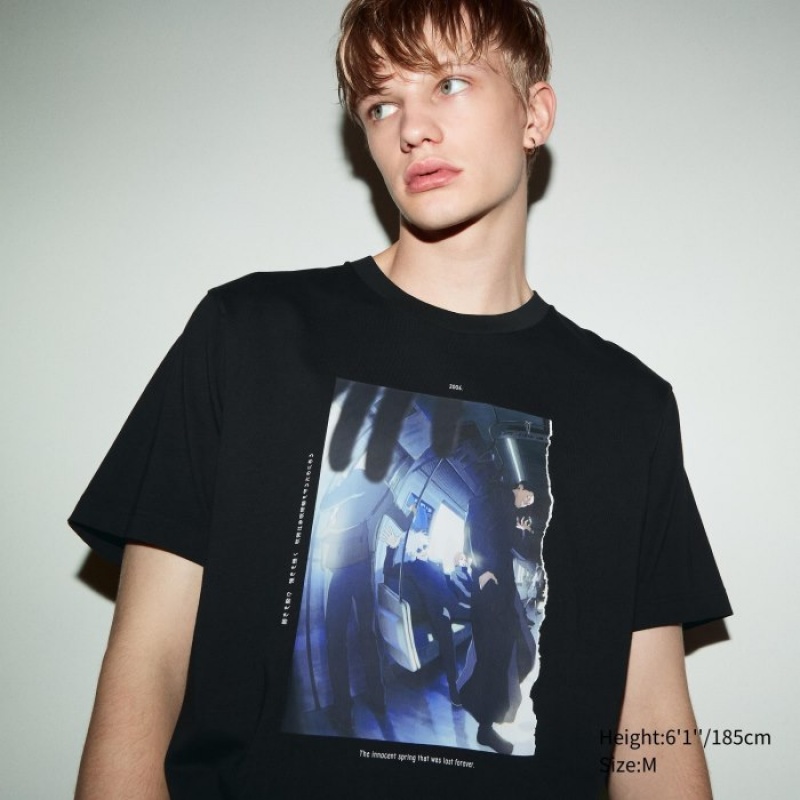 Black Uniqlo Anime JUJUTSU KAISEN Season 2 UT Short-Sleeve Women T Shirts | 2826482