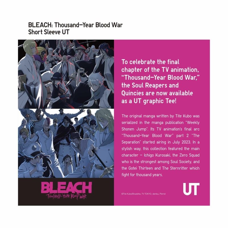 Black Uniqlo Bleach: Thousand-year Blood War Ut Short-sleeve Graphic Men T Shirts | 8355444