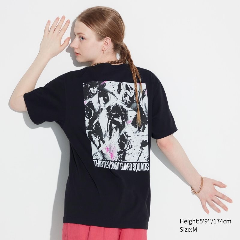 Black Uniqlo Bleach: Thousand-year Blood War Ut Short-sleeve Graphic Men T Shirts | 100612