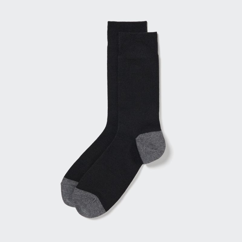 Black Uniqlo Color Block Men Socks | 4495387