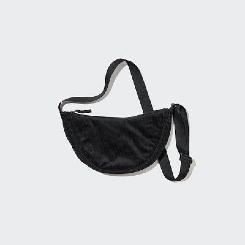 Black Uniqlo Corduroy Round Mini Women Crossbody Bags | 6672264