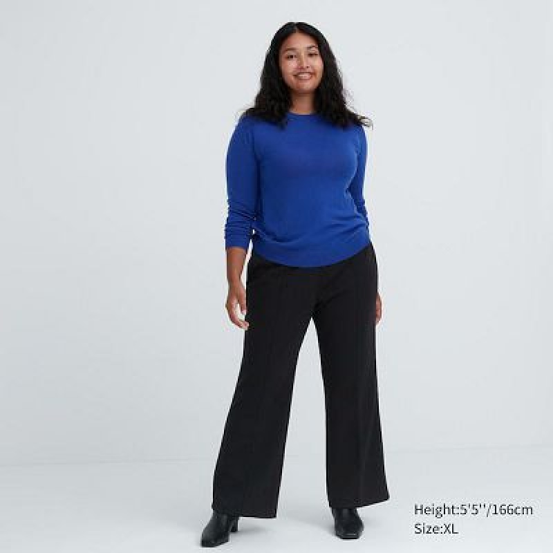 Black Uniqlo Dry Sweat Track Women Pants | 4768699