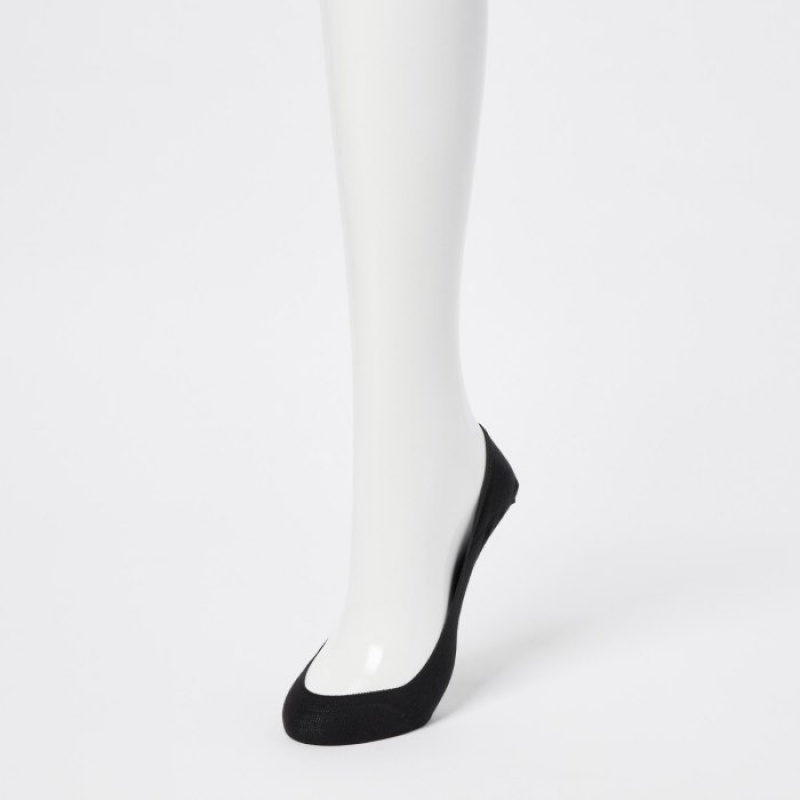 Black Uniqlo Footsies 3 Pack Low Cut Women Socks | 6432042