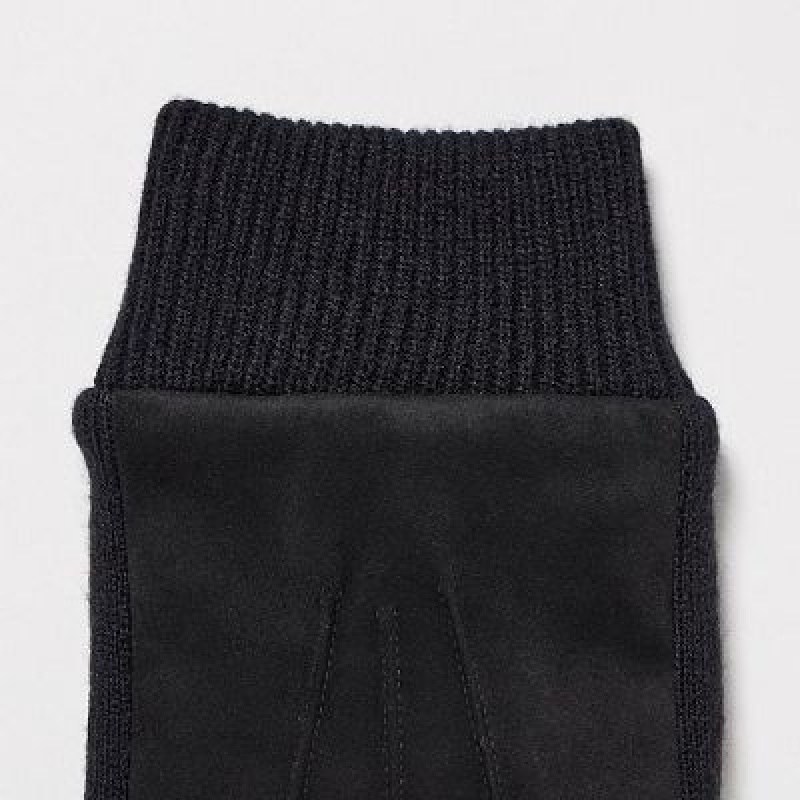 Black Uniqlo HEATTECH Lined Women Gloves | 7885463