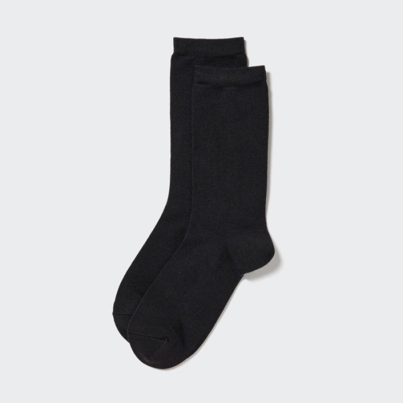 Black Uniqlo HEATTECH Women Socks | 2196050