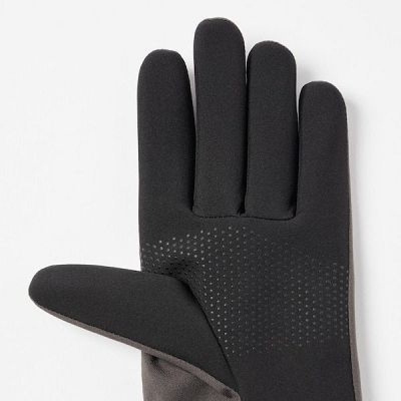Black Uniqlo Heattech Lined Function Women Gloves | 2876536
