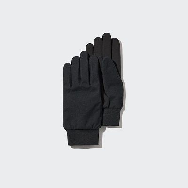 Black Uniqlo Heattech Lined Function Women Gloves | 2876536
