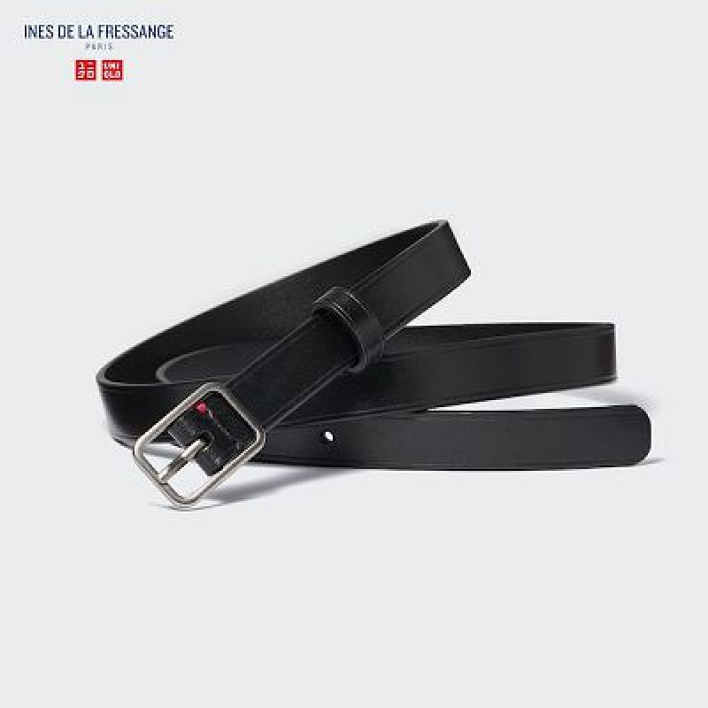 Black Uniqlo Narrow Women Belts | 9748950