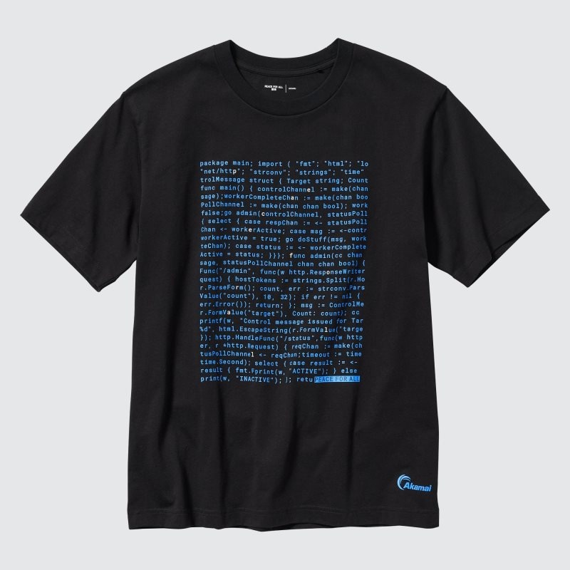 Black Uniqlo Peace For All Akamai Short-sleeve Graphic Men T Shirts | 3649700