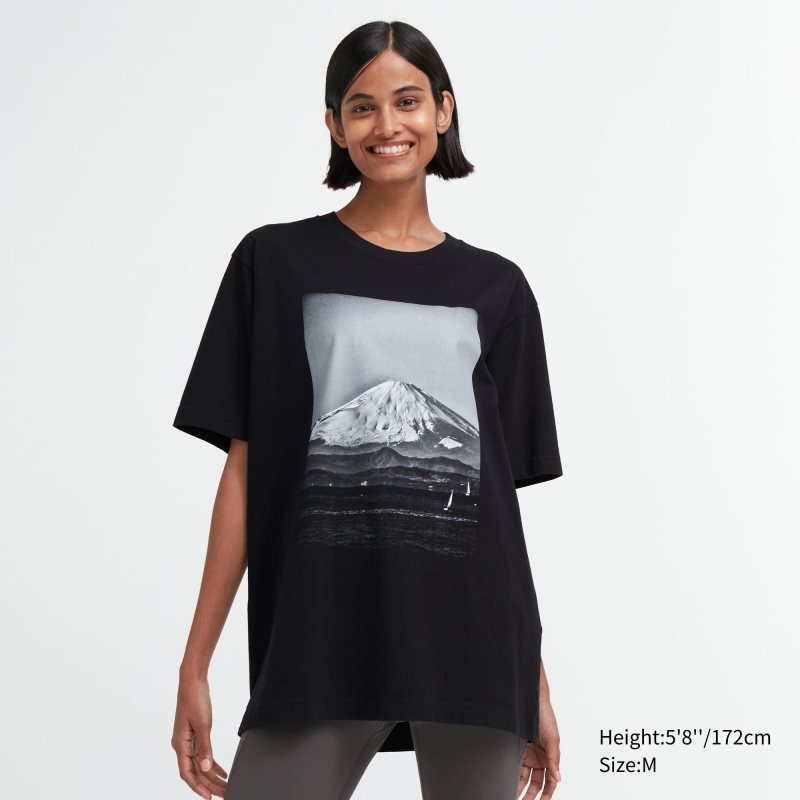 Black Uniqlo Peace For All Daido Moriyama Short-sleeve Graphic Men T Shirts | 1051918