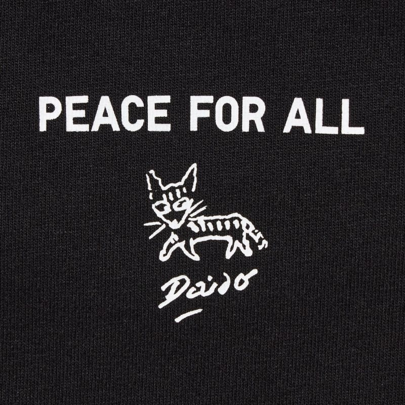 Black Uniqlo Peace For All Daido Moriyama Short-sleeve Graphic Men T Shirts | 1051918
