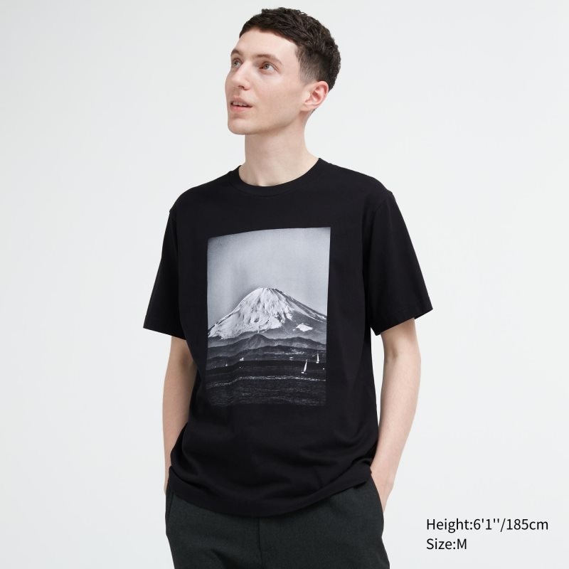 Black Uniqlo Peace For All Daido Moriyama Short-sleeve Graphic Men T Shirts | 1051918