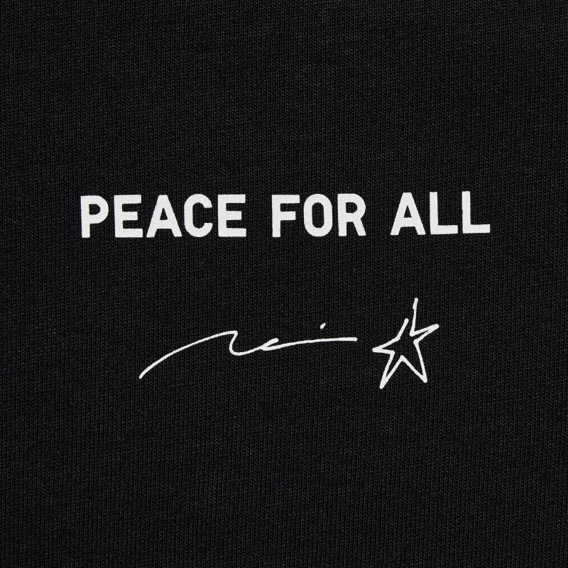 Black Uniqlo Peace For All Short-sleeve Graphic Rei Inamoto Men T Shirts | 3329746