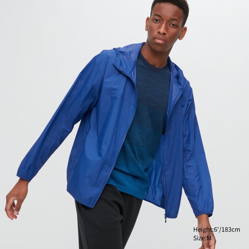 Black Uniqlo Pocketable Uv Protection 3d Cut Men Parka | 5671623