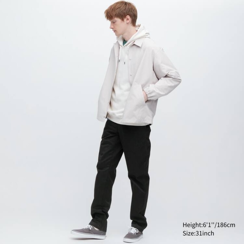 Black Uniqlo Regular Fit Chino Men Pants | 2219277