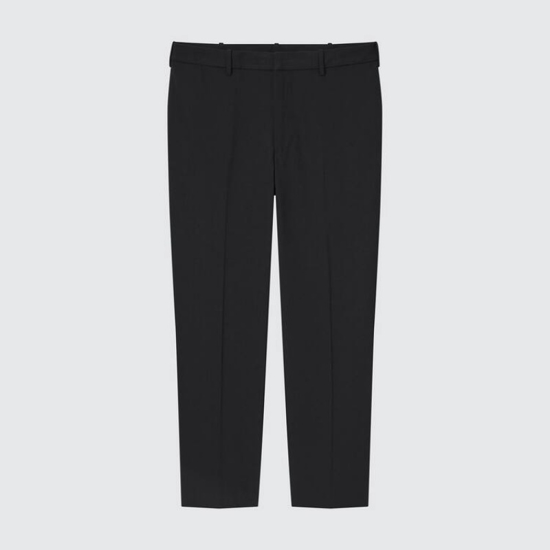 Black Uniqlo Smart Comfort Ankle Length Men Pants | 3910956