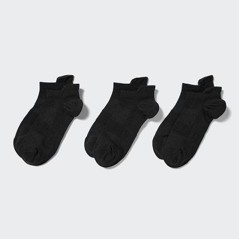 Black Uniqlo Sport Short (3 Pairs) Women Socks | 395847