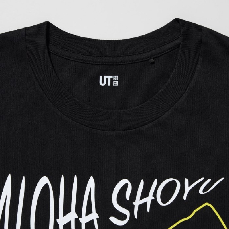 Black Uniqlo The Brands Hawaii UT Short-Sleeve Aloha Shoyu Women T Shirts | 5942405